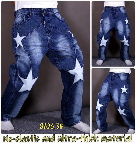 Jean ample étoilé homme