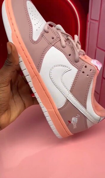 Air Nike Dunk Low (Rose-Blanc)