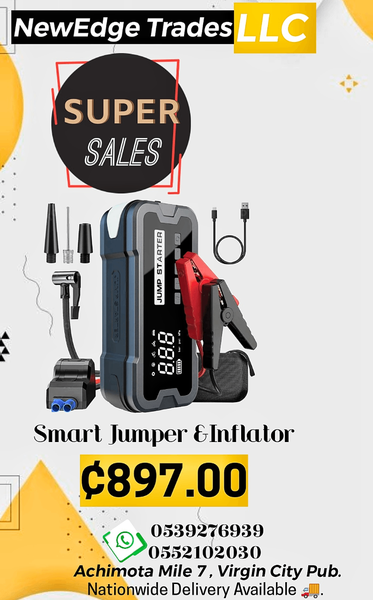 Smart Jump starter with Tire inflator