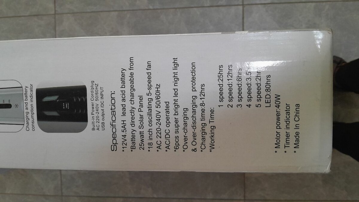 Volx Rechargeable Fan