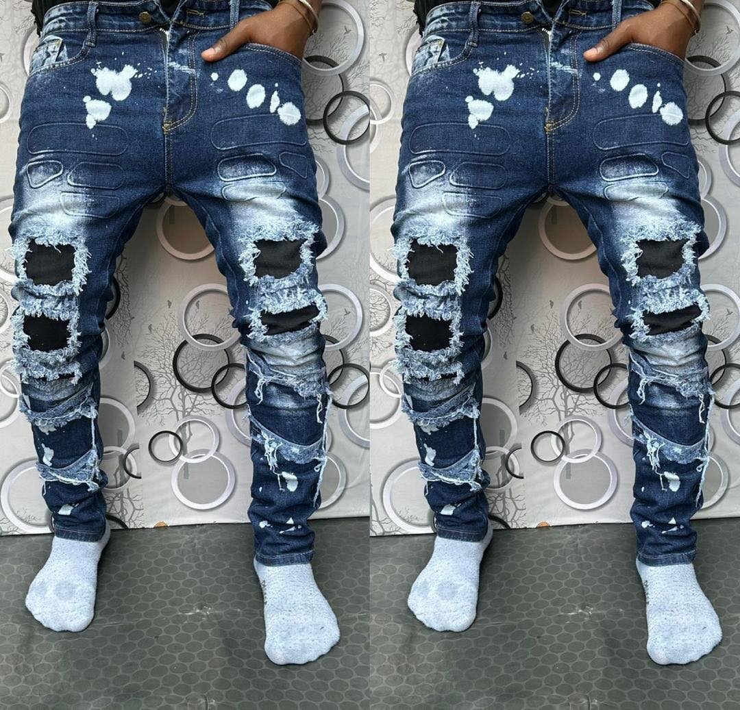 Jeans déchirés tendance homme