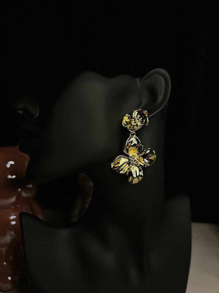Серьги в  виде цветка