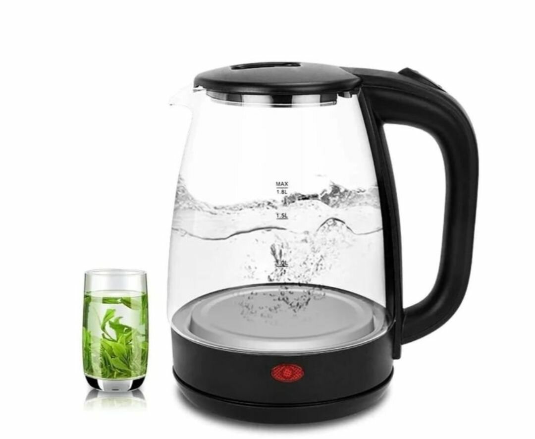 Bouilloire en verre LED électrique