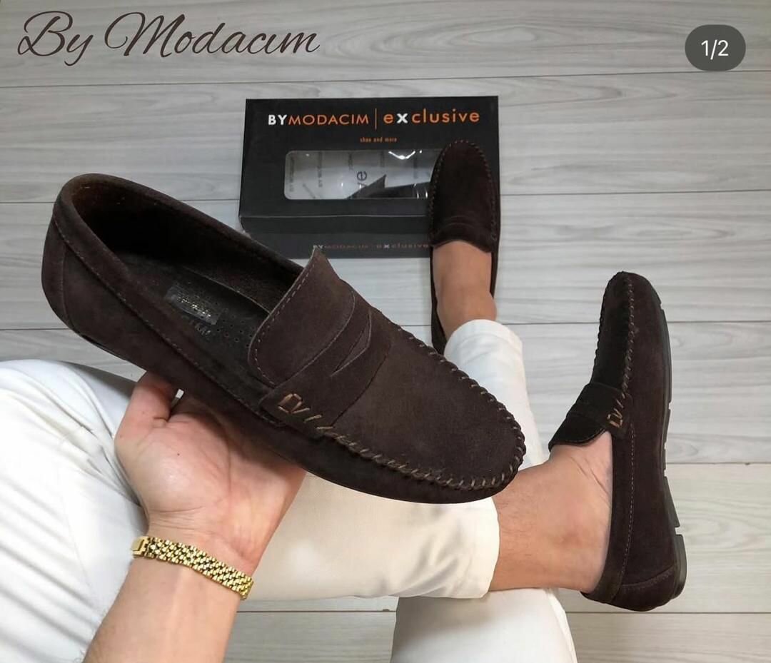 Mocassins en daim élégant pour hommes