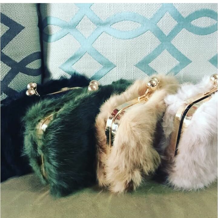Ladies fur clutches