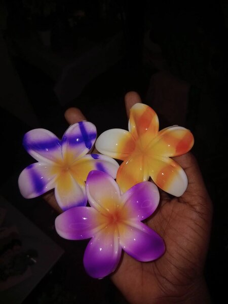 Pinces à cheveux fleur colorées