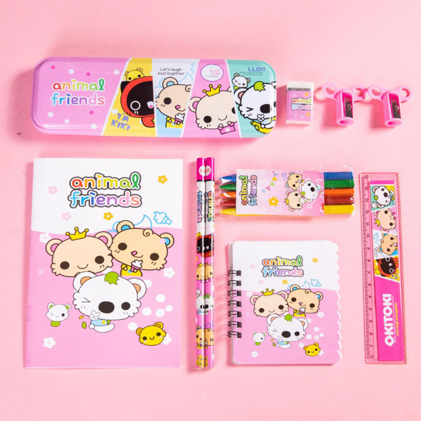 Set Papeterie Enfant "Animal Friends"
