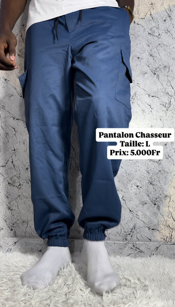Pantalon Chasseur Bleu Homme