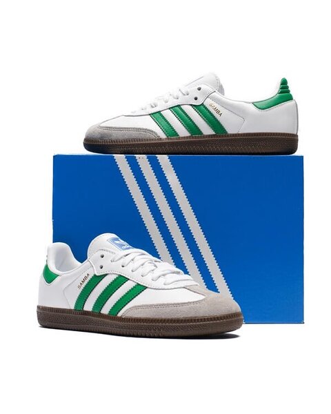 Adidas Samba Sneakers Blanc Vert
