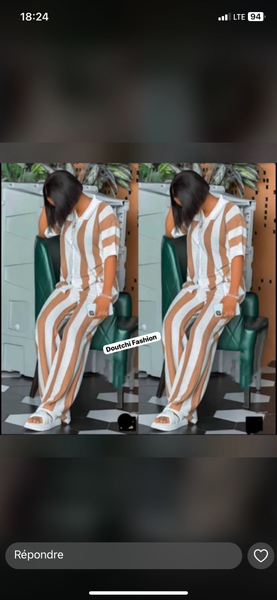 Combinaison rayée élégante