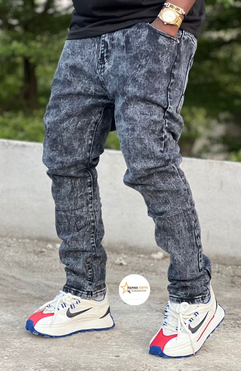 Jean homme imprimé tendance