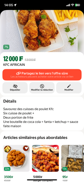 Poulet Frit KFC Africain
