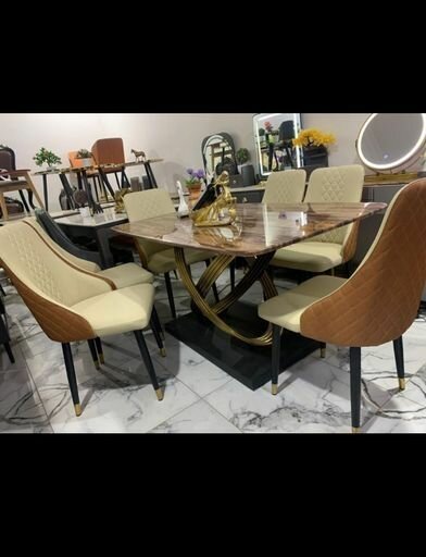 Executive 6 seater marble dinning set