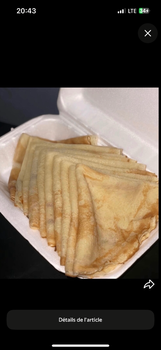 10 Crêpes sucrées au nutela