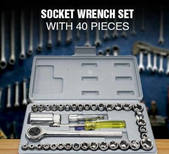 Socket Wrench Vehicle Tool Kit 40 Pcs