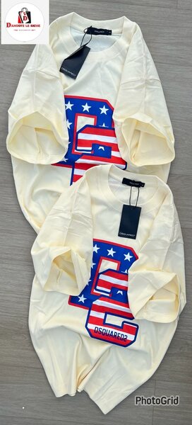 T-shirt DSQ2 blanc pour hommes