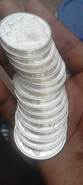 100% argent Blanc original