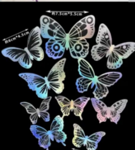 Assorted butterflies for decorating cakes