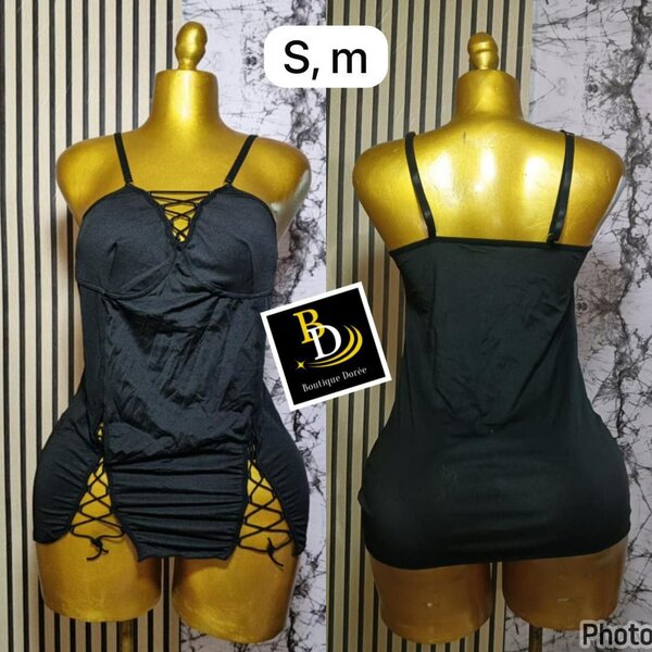 Robe sexy ajustée noir