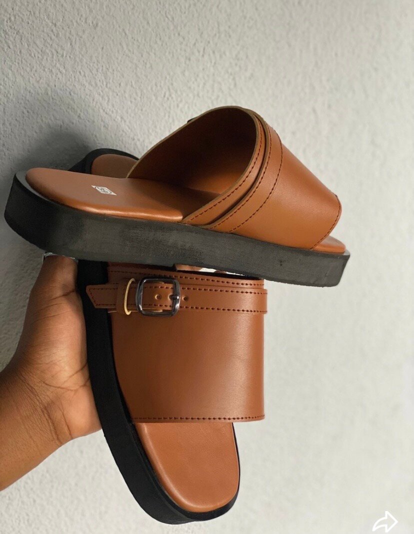 Sandales homme cuir marron