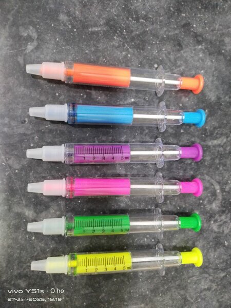 High letter with ball pen