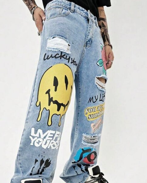 Jeans décontractés imprimés