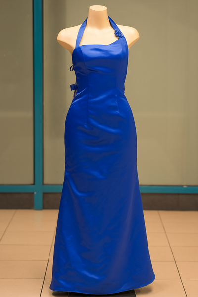 Robe élégante bleue soirée