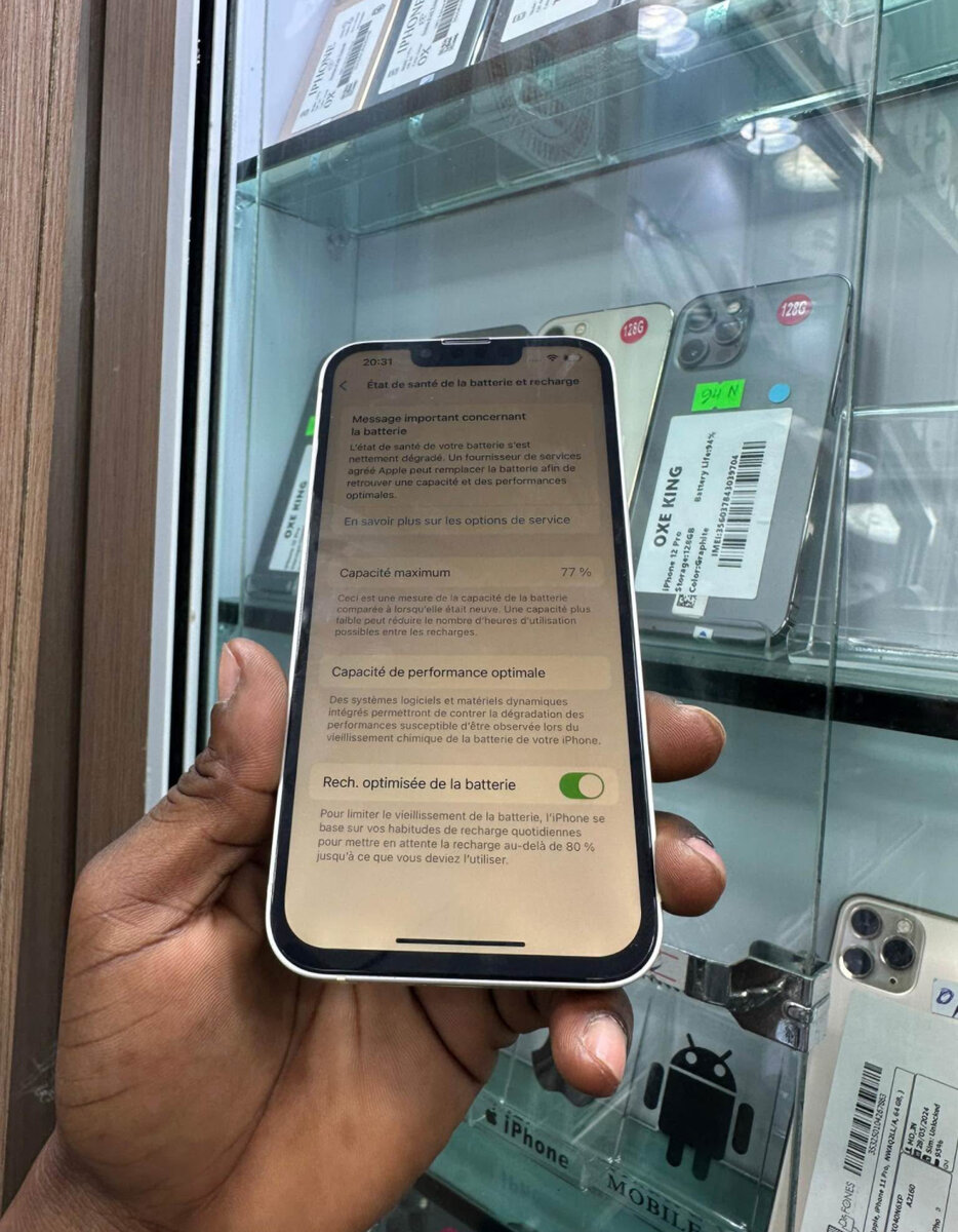 iPhone 13 simple blanc 128GB