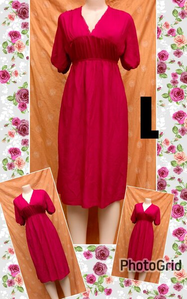 Robe mi-longue rouge élégante