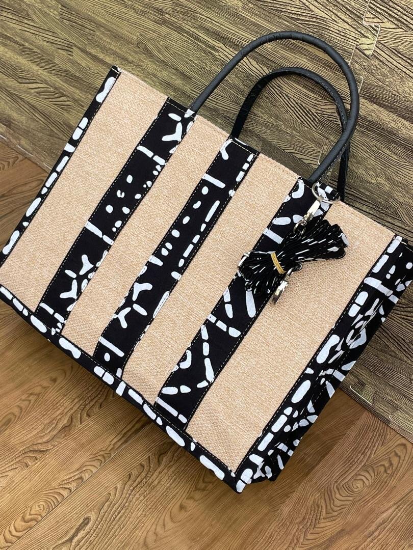 Sac cabas en toile ethnique