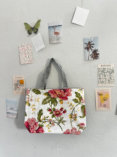 Sac cabas imprimé floral