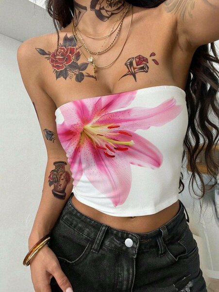 Top tube floral chic