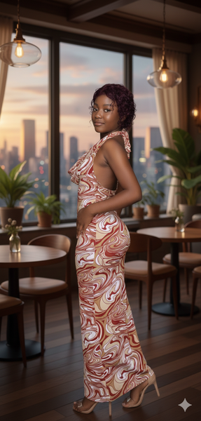 Robe longue élégante bohème