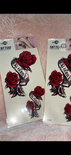 Tatouages temporaires roses