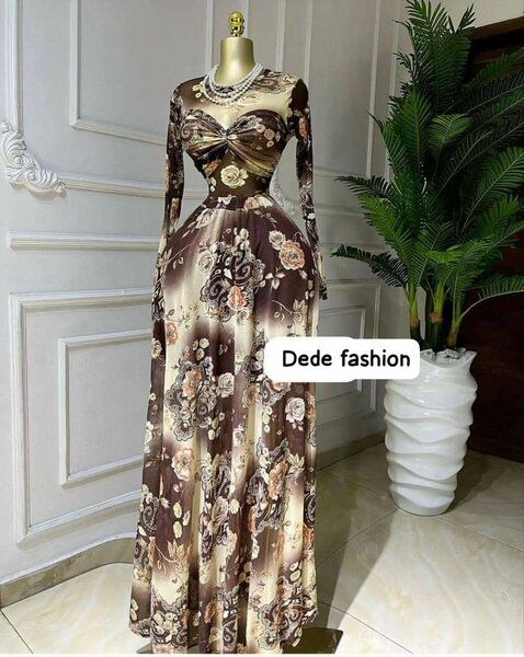 Dede fashion robe longue fleurie
