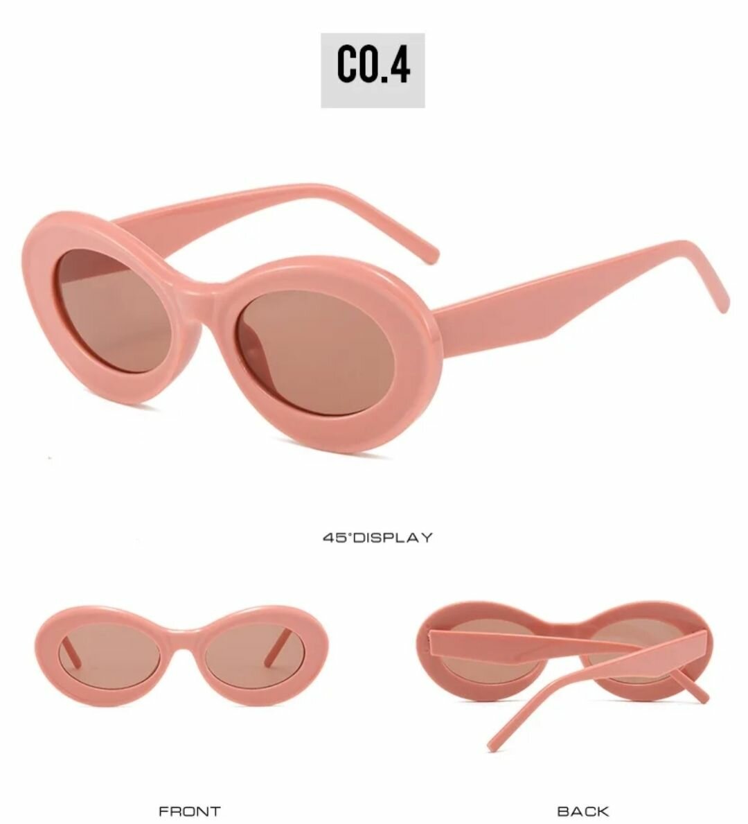 Lunettes de soleil ovales rétro