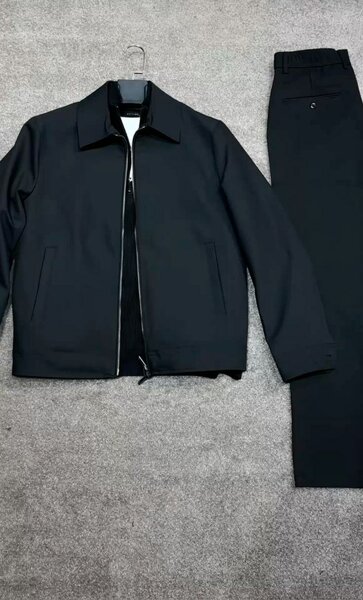 Pantalon large noir homme