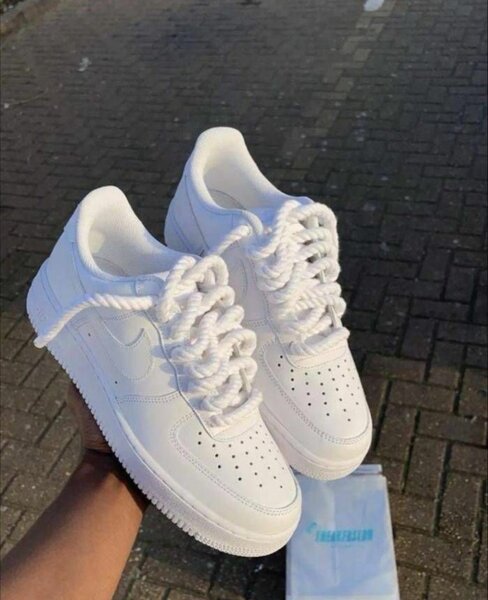 Nike Air Force One Blanche Gros Lacet Blanc