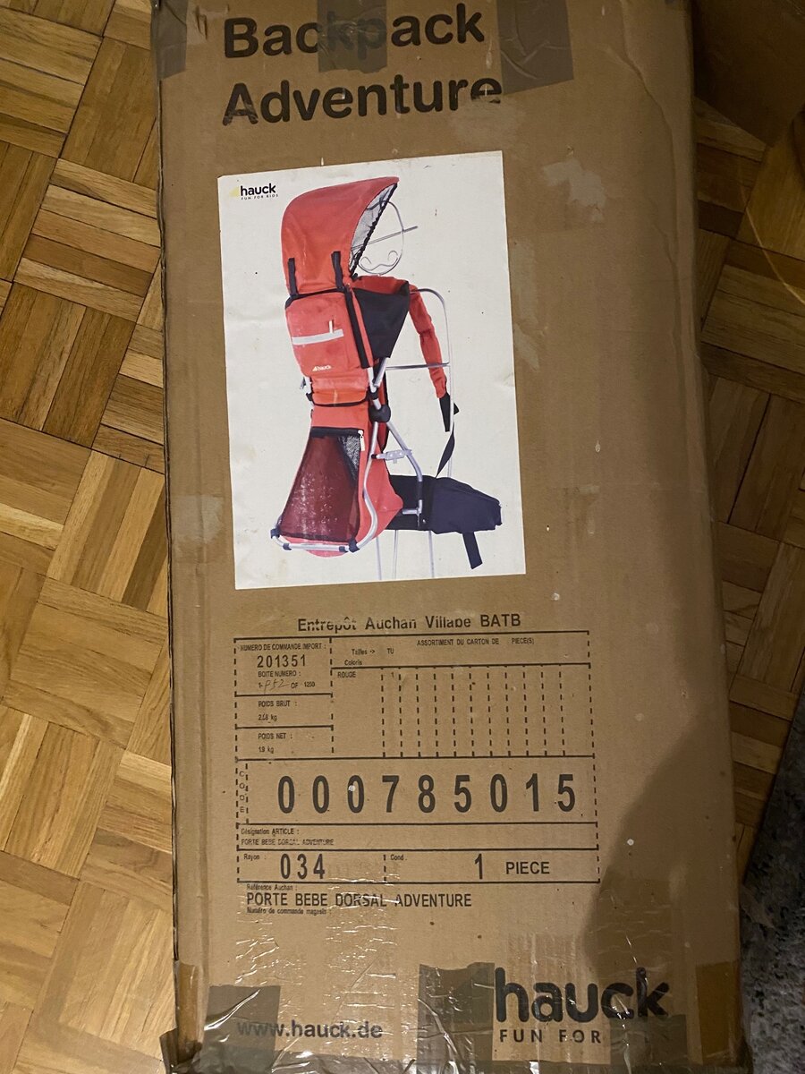 Porte-bébé dorsale