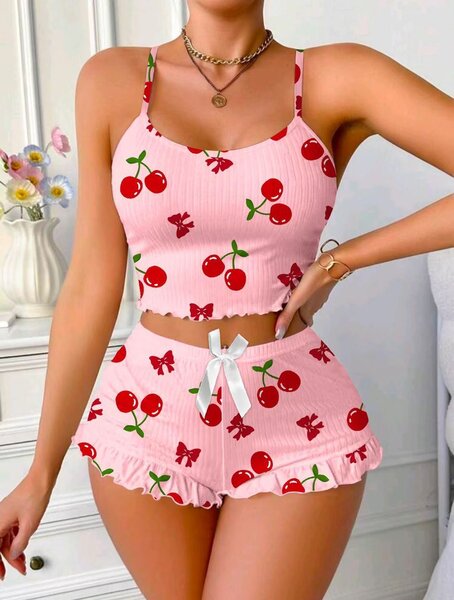 Ensemble Pyjama Cerises Femme