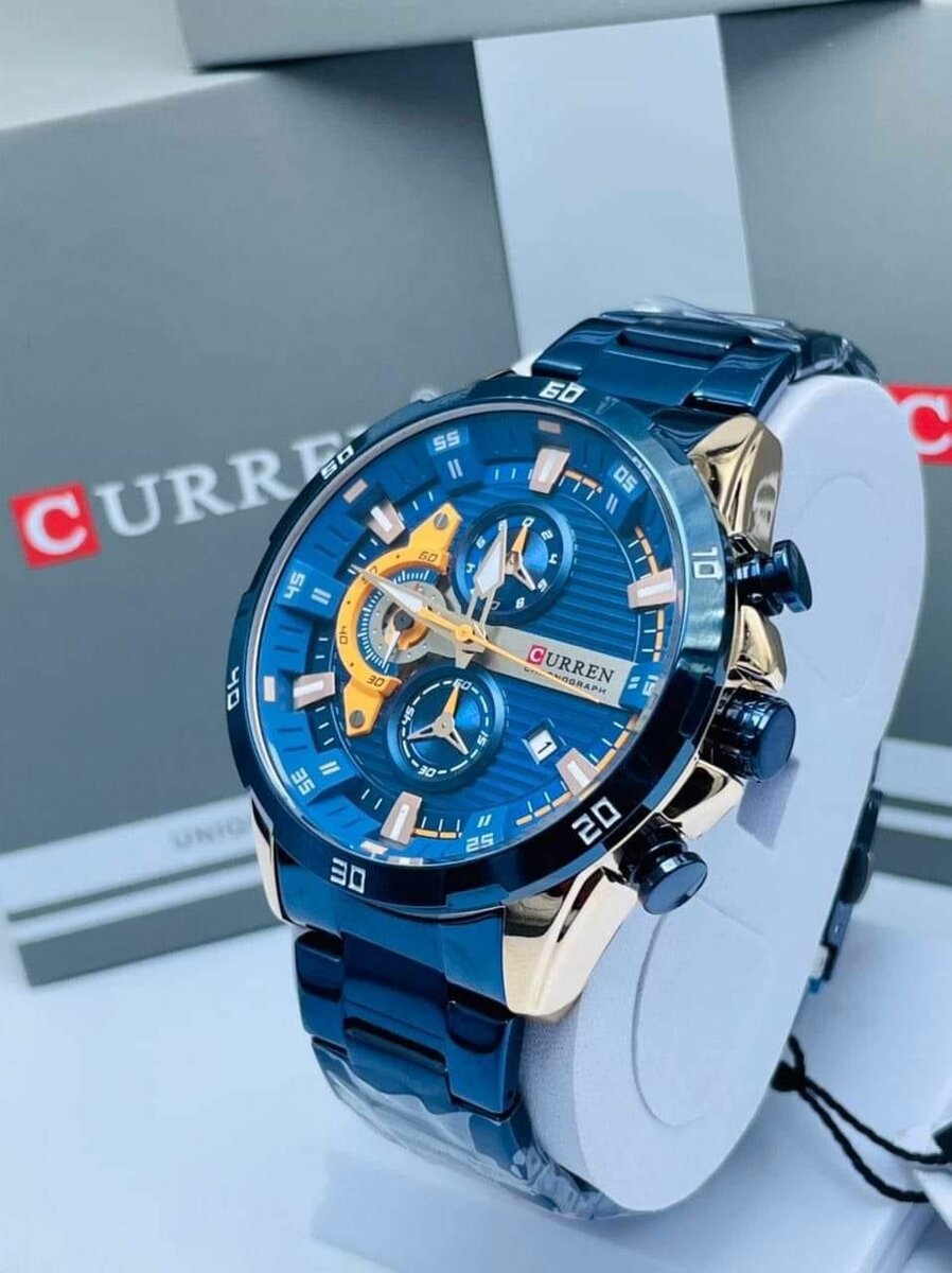 Montre Homme Chronographe Bleu