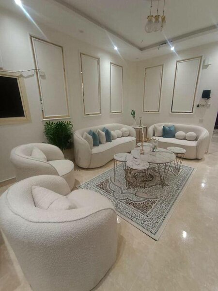 Canapé en cuir blanc design luxe