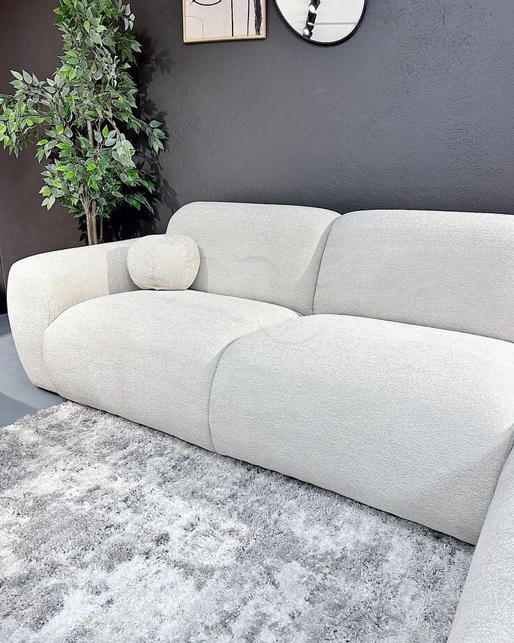 Canapé d'angle convertible en tissu