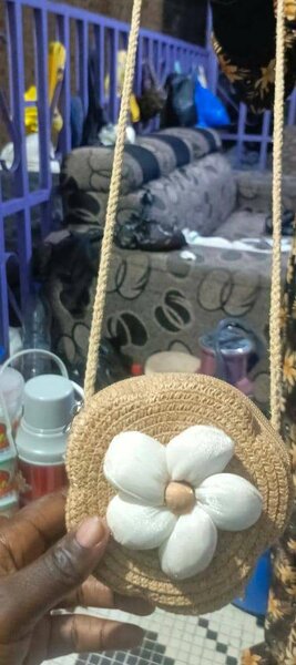 Sac bandoulière fleur naturel