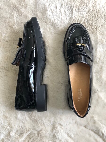 Mocassins noirs élégants femme