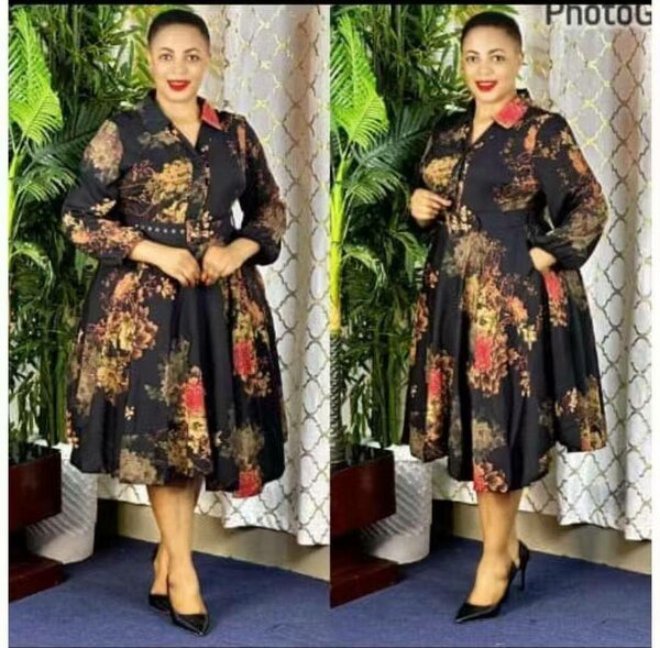 Robe chemise fleurie élégante