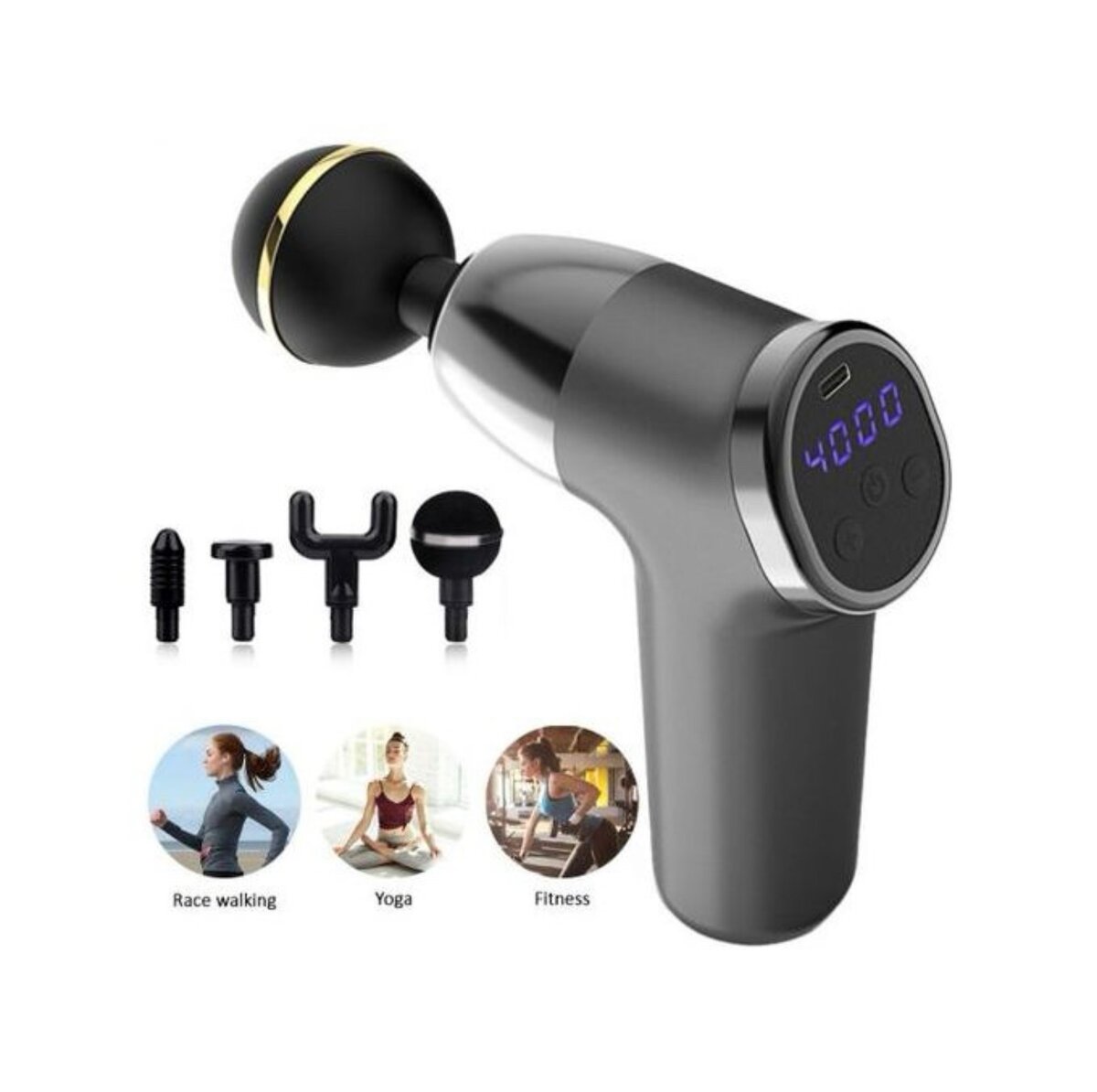 FASCIAL GUN Pistolet De Massage électrique 20Vitesses De Vib