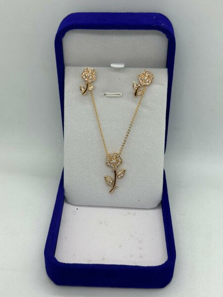 Parure Collier et Boucles Fleur