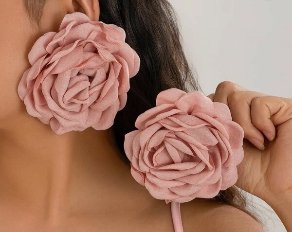 Boucles d'oreilles fleurs XXL