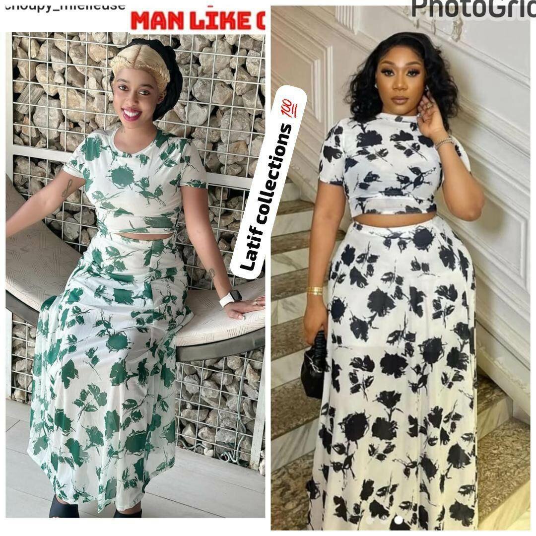 Robe florale deux pièces